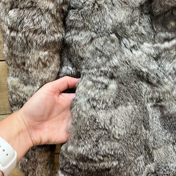 Rabbit Fur Coat Y2K Vintage Maximalism Glam - Picture 6 of 6